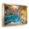Designart - Turquoise Water and Sunny Beams - Landscape Photography Framed Canvas Print